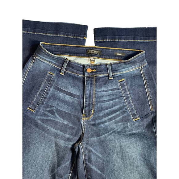 Judy Blue Flare 16W Style JB82196DK-PL High Waisted - Picture 1 of 8